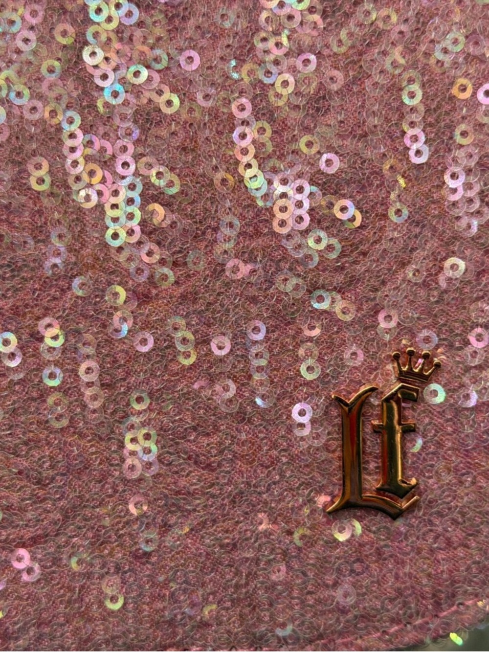 Disney Parks pearl pink Loungefly Pink Minnie Mouse Sequined Crossbody Bag - Picture 3 of 5